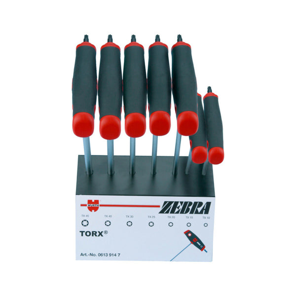 Würth ZEBRA T-Handle, TX Socket Set (7 Pieces)