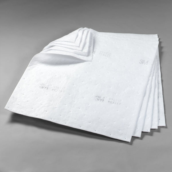 Solvent absorbent pads for spills of 3D printing material