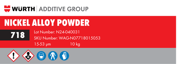 Inconel 718 Nickel Alloy Powder (15-53 µm)