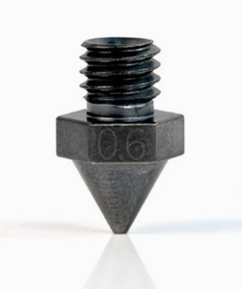 Steel Nozzle 0.6mm w/ WS2 Coating (for Pro3 Series, Pro2 Series, E2 Printers Only)